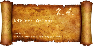 Kürti Atlasz névjegykártya